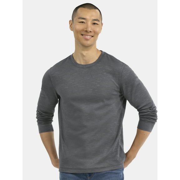 George Men's and Big Men's Slub Texture Thermal Shirt with Long Sleeves, Sizes XS-3XL