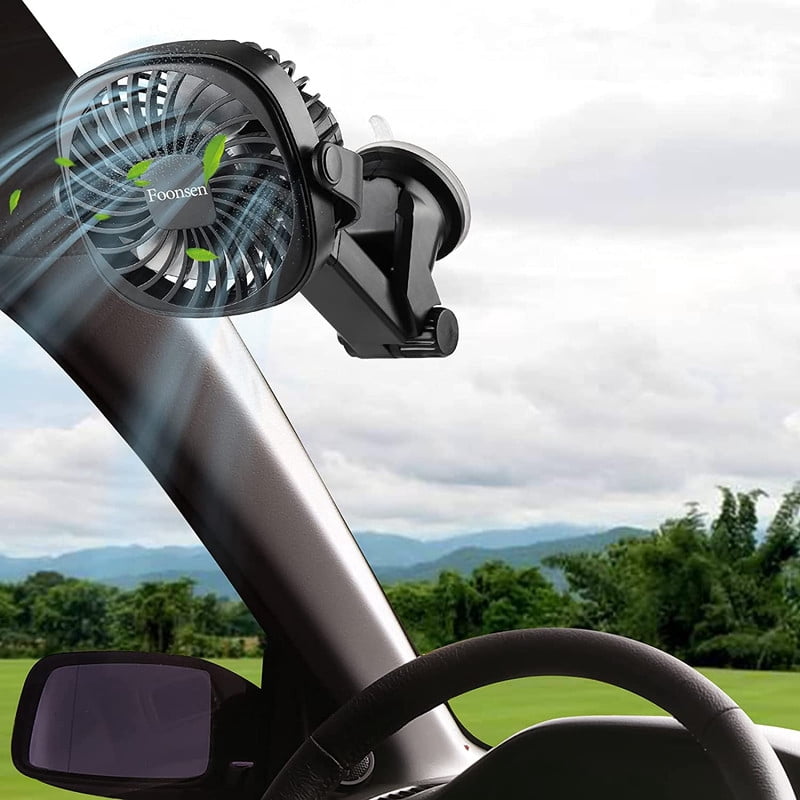 Cxy Rechargeable USB Stroller Fan, Portable Car Fan, Car Seat Fan, Desk Fan, Flexible Tripod Clip on Bed, Bike, and Crib, Battery Powered pink