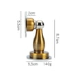 thumbnail image 3 of Tope de puerta de acero inoxidable sin perforar 2 piezas（cobre）, 3 of 5