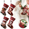 thumbnail image 4 of Christmas Stockings, 15.7" Classic Farmhouse Large Christmas Stockings with 3D Santa, Snowman, Reindeer, Polar Bear for Family Holiday Party Christmas Decorations, 4 of 9