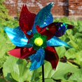 thumbnail image 4 of EASTIN Bird Repellent Windmill Lawn Pinwheel Toy Sparkly Colorful With Stakes Hausse Farm For Garden Decor Reflective Pinwheels, 4 of 5