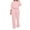 Pink, variant on 2 Piece Sweatsuit for Women Long Sleeve Crew Neck Cropped Sweatshirt Wide Leg Pants Solid Casual Loose Loungewear Set, Hot Pink, L