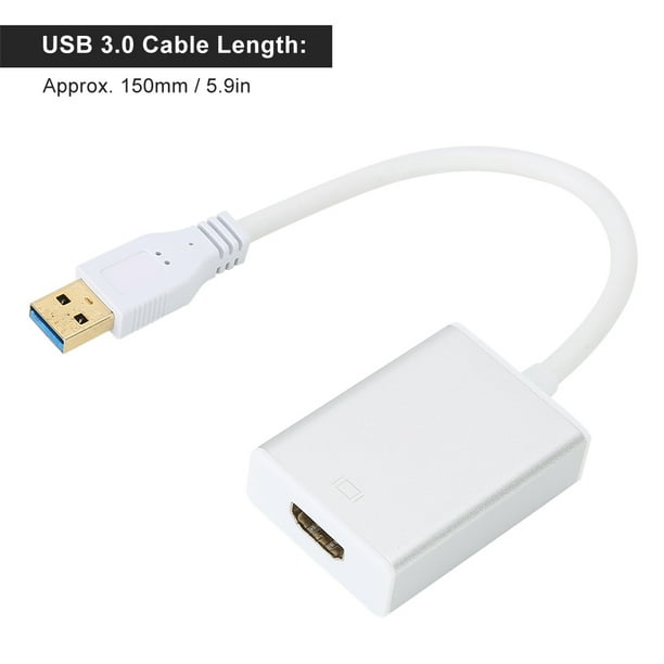 Convertidor adaptador de cable USB 3.0 a HDMI Pantalla 1080P para proyector PC/OS X HDTV