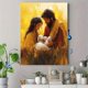 thumbnail image 4 of Qisvanset Framed Canvas Wall Art 12x16 Inch Jesus Nativity Sketch Nursery Holiday Religious Art, 4 of 5