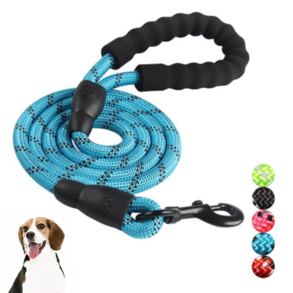 1.5m Strong Dog Leash Extra Heavy Duty Rock Climbing Rope Comfortable Padded Handle Highly Reflective Threads for Small Medium Large Dogs Blue Walmart