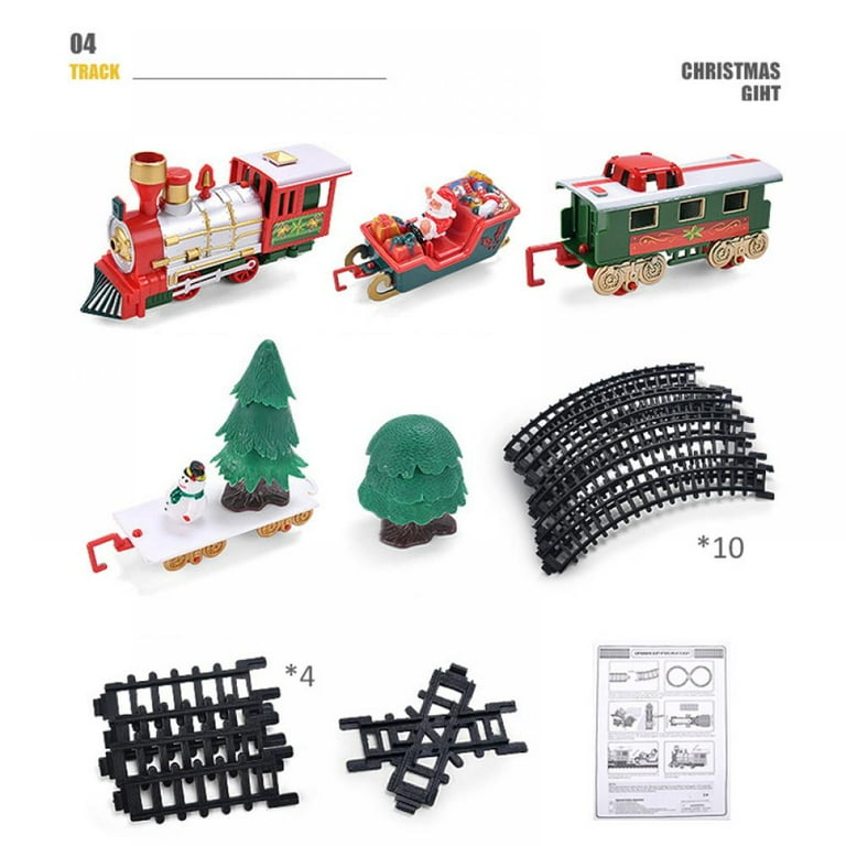  Hot Bee Model Train Set for Boys - Metal Electric Train Toys w/ Steam Locomotive, Glowing Passenger Carriages, Alloy Toy Train w/Rich  Tracks, Christmas Train Toys Gifts for 3 4 5 6