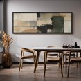 thumbnail image 5 of Large Framed Canvas Wall Art Print Neutral Abstract Landscape with Green and Black Accents for Living Room Decoration - 60"x20" Black Frame, 5 of 8