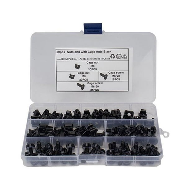 Sidaley Juego de 100 unidades de tornillos para coche, surtido de tuercas, pernos para vehículos, caja de almacenamiento surtida, Kit de Vehículos, repuestos y accesorios Mis