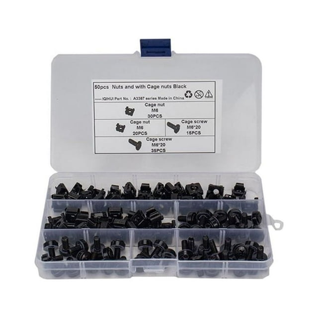 Sidaley Juego de 100 unidades de tornillos para coche, surtido de tuercas, pernos para vehículos, caja de almacenamiento surtida, Kit de Vehículos, repuestos y accesorios Mis