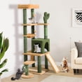 thumbnail image 1 of Cactus alto Cat Tree Tower YITAHOME con cepillo de aseo automático de 1,5 m, 1 of 4