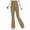 Khaki, variant on Ribbed Pants for Women, Audhol Women's Elastic Slim Fit Pants Sports Leisure Solid Color Brushed Strip Pocket Casual Pants Knit Pants for Women Black L