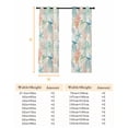 thumbnail image 6 of Teal Red Jellyfish Coastal Blackout Curtains for Bedroom, Nautical Beach Coral Starfish Thermal Insulated Kitchen Drapes with Grommets, Light Blocking Window Treatment, 2 Panels 42" x 54", 6 of 7