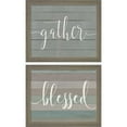thumbnail image 1 of Great Art Now Rustic Gather & Blessed Script by Jo Moulton, 2 Piece Framed Art Set Each 11"W x 9"H, 1 of 3