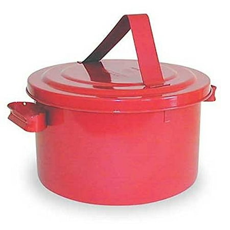 Bench Can,2 Gal.,Galvanized Steel,Red EAGLE B608
