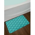 thumbnail image 2 of Feather Bath Mat, Continuous Simplistic Abstract Lines of Nature Body Tree Foliage, Plush Bathroom Decor Mat with Non Slip Backing, 29.5" X 17.5", Dark Seafoam Slate Blue, by Ambesonne, 2 of 2
