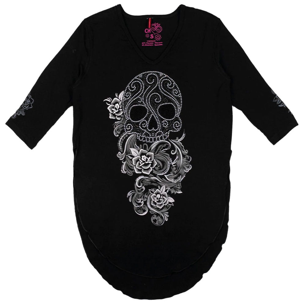 Ay Wey Marca De Camisa Con Una Calavera Blusón Ay Guey Curvo Entre