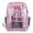 Pink, variant on SANMADROLA Clear Backpack, Heavy Duty PVC Transparent Backpack Stadium approved with Reinforced Strap School Bookbag for School, Workplace, Stadium, Travel, Security, Festival, College (Black)