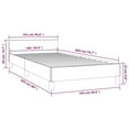 thumbnail image 4 of vidaXL Bed Frame with Headboard Dark Grey 100x203cm Twin XL Fabric, 4 of 5