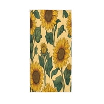 Bath Towel Single-Sided Printed Highly Absorbent Soft Quick Towel for Bathroom Spa Gym & Sports Cartoon Sunflower