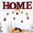 thumbnail image 3 of Madera Con Letras De Navidad, Decoración De Mesa Para El Hogar Con Cuadros Rojos Y Negros Encantadores, Decoración De Puerta Delantera De Navidad Para El Hogar Vogacara HA043407-03, 3 of 4