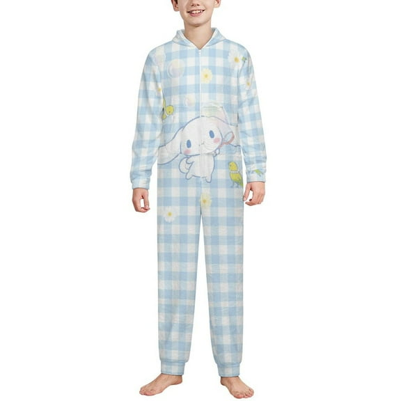 Cinnamoroll Hooded Union Suit Pajama Soft Comfy PJs Sleepwear