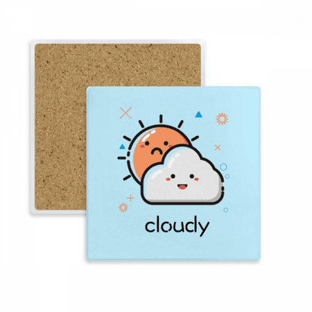 

Lovely Cloud Cover Sun Coaster Cup Mat Mug Subplate Holder Insulation Stone