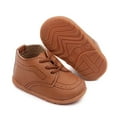 thumbnail image 4 of Seyurigaoka Baby Girls Boys Leather Shoes Soft Sole Non-slip Lacing Hollowed Toddler Shoes for Indoor Outdoor, 4 of 6