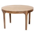 thumbnail image 2 of Baxton Studio Prospero Round Travertine Coffee Table - Modern Accent Table with Mango Wood Frame for Living Room or Seating Areas, 2 of 7