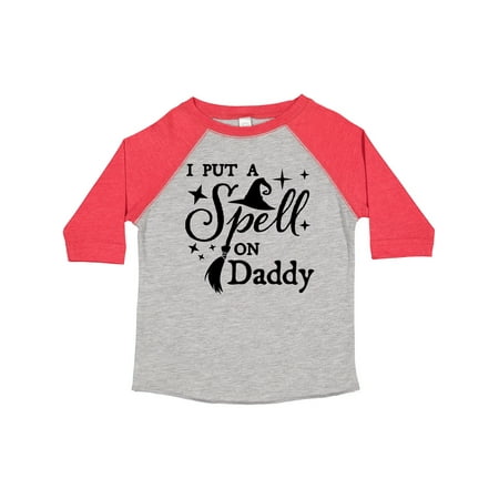 

Inktastic I Put a Spell on Daddy Witch Hat and Broom Gift Toddler Boy or Toddler Girl T-Shirt