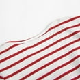 thumbnail image 5 of JSGEK Toddler Girls Striped T Shirt Dress Crewneck Long Sleeve Cotton Casual Loose Spring Summer Dresses Red 4 Years, 5 of 8