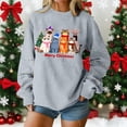 thumbnail image 2 of SELONE Sweatshirt for Women Oversized Crew Neck Merry Christmas Holiday Pullover Long Sleeve Shirt Loose Outerwear, 2 of 5