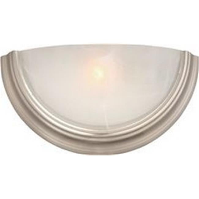 13-watt 4-Pin lamp-2493765 Brushed Nickel with Alabaster Glass 14-3//4 X 7-1//2 in 1 Monument Wall Sconce Uses