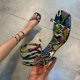 thumbnail image 1 of Zapatos de mujer, tacones de aguja de verano, exquisito estilo romano informal, sandalias sexys con correa en el tobillo, chanclas serpentinas para vacaciones en la playa Wmkox8yii hfjk2764, 1 of 8