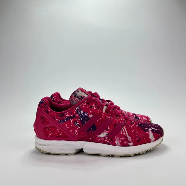 Ad-id-as ZX Flux Pink Splatter Casual Streetwear Shoes Sneakers S77908 Men Size 5