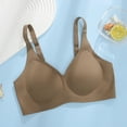 thumbnail image 3 of GEWSEY Womens Seamless Bra No Underwire Comfort Push Up Bras Buttery Soft Wireless Bralette Full Coverage Sport Everyday Bra Coffee, XL, 3 of 4