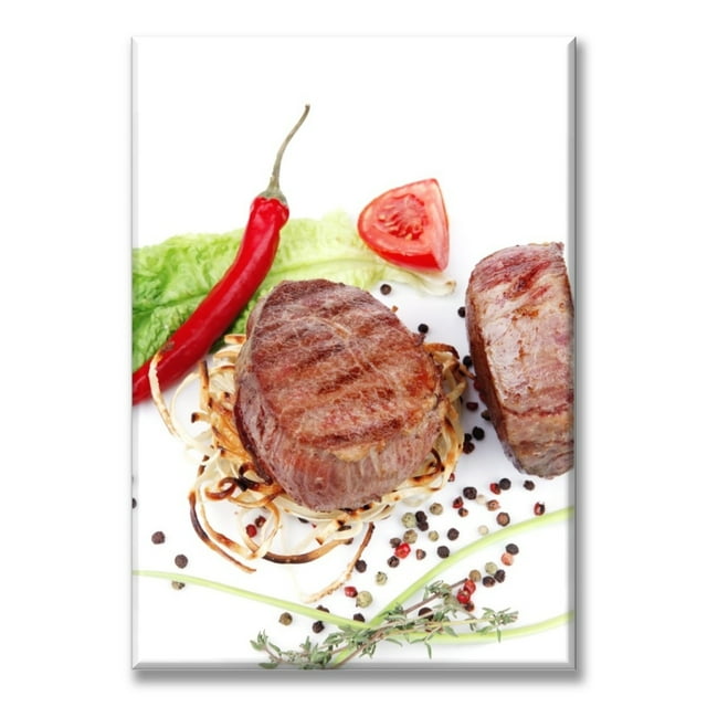 Cuadro Canva Listo Para Colgar Tipo Galería Filete Mignon 40X60 cm