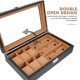 thumbnail image 3 of NUOLUX Estuche De Madera Para De Relojes Y Gafas Color Chocolate Con Espacios, 3 of 7