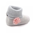 thumbnail image 5 of Baby Boy Girls Non-Skid Indoor Slipper Infants Breathable Elastic Tube Socks Shoes Booties with Memory Insole Flowers Bowknot Sneaker for 0-18M, 5 of 9