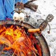 thumbnail image 2 of 2 uds soporte para barbacoa accesorios de tenedor DIY (excluyendo tenedores) BBQ Campfire Stick Fun Camping fiesta al aire libre acero inoxidable BBQ Stand Tool Set, 2 of 5