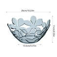 thumbnail image 3 of Plastic Fruit Tray with Petal Design 10.2 Inch Hollow Ventilation Snack Serving Platter for Living Room Coffee Table Home Decor(Blue), 3 of 6