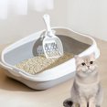Cat Litter Box Portable Bedpan Removable Semi Closed Kitty Litter Pan