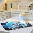 thumbnail image 6 of Wolf Dream Catcher Dish Drying Mat for Kitchen Counter, Ultra Absorbent Reversible Microfiber Dishes Drying Rack Pad Heat-resistant Mats 16x18in Home Decor, 6 of 7