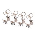 thumbnail image 3 of Donkey Keychain, Environmentally Friendly Zinc Alloy Exquisite Stable Link Keychain Pendant Czech Rhinestone 4 Pcs  For Decoration, 3 of 8