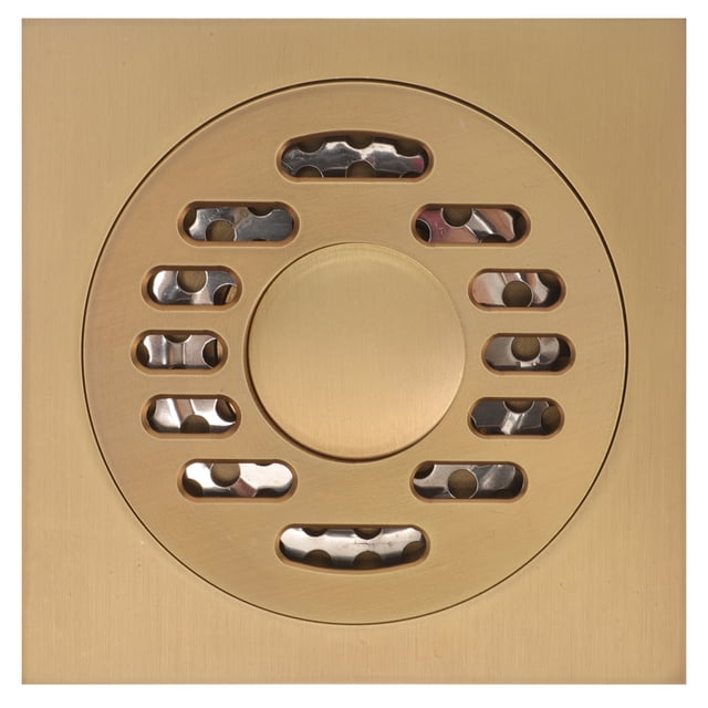 EeaseMX Desagüe de suelo cuadrado creativo de 10 cm para ducha, inserto de azulejos para baño, desodorante para inodoro y lavabo - D02-2F (desagüe de suelo de doble uso)