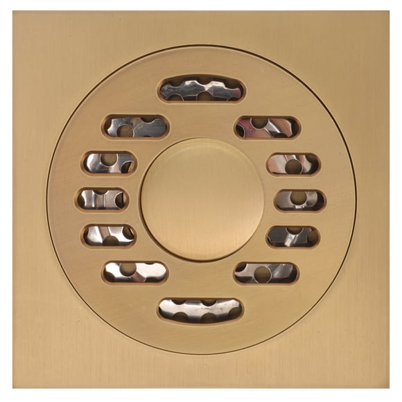 EeaseMX Desagüe de suelo cuadrado creativo de 10 cm para ducha, inserto de azulejos para baño, desodorante para inodoro y lavabo - D02-2F (desagüe de suelo de doble uso)
