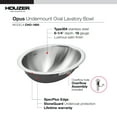 thumbnail image 2 of Houzer Opus 18 in Stainless Steel Topmount Single Oval Bowl Bathroom Sink with Overflow Assembly - CHTO-1800-1, 2 of 4