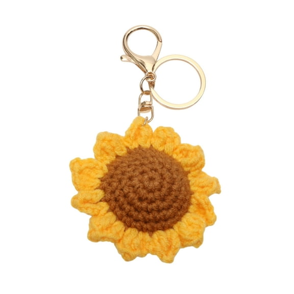 Unique Bargains Fashionable Sunflower Handbag Charm in Yellow Gold Tone