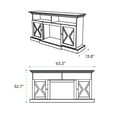 thumbnail image 3 of Cambridge 62-in. Mahogany Indoor Freestanding Electric Fireplace Mantel with Crystal Rock Display, 3 of 20