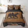 thumbnail image 2 of jejeloiu Kawaii Wild Bear 7 Pieces Bedding Comforter Set,Rustic Farmhouse Hunting Full Bedding Set,Nature Landscape Pine Tree Fitted Sheet Flat Sheet For Boys Kids,Breathable Home Decor Reversible, 2 of 8