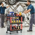thumbnail image 5 of 3 Tier Auto Detailing Cart with Wheels, Heavy Duty Rolling Tool Utility Cart with Bucket Panel and Hanging Boards, 200Lbs Load Capacity, 5 of 6